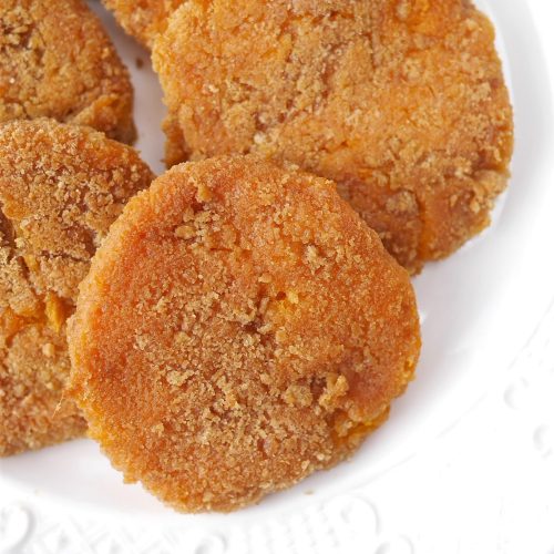 Amish sweet potato patties with graham cracker topping