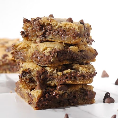 Browned Butter Blondies with chocolate chips